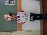 走るの禁止マークのお面