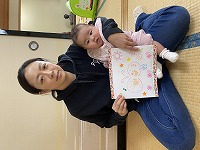 親子で作品と一緒に